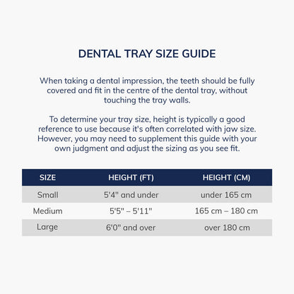 Dental Tray Size Guide